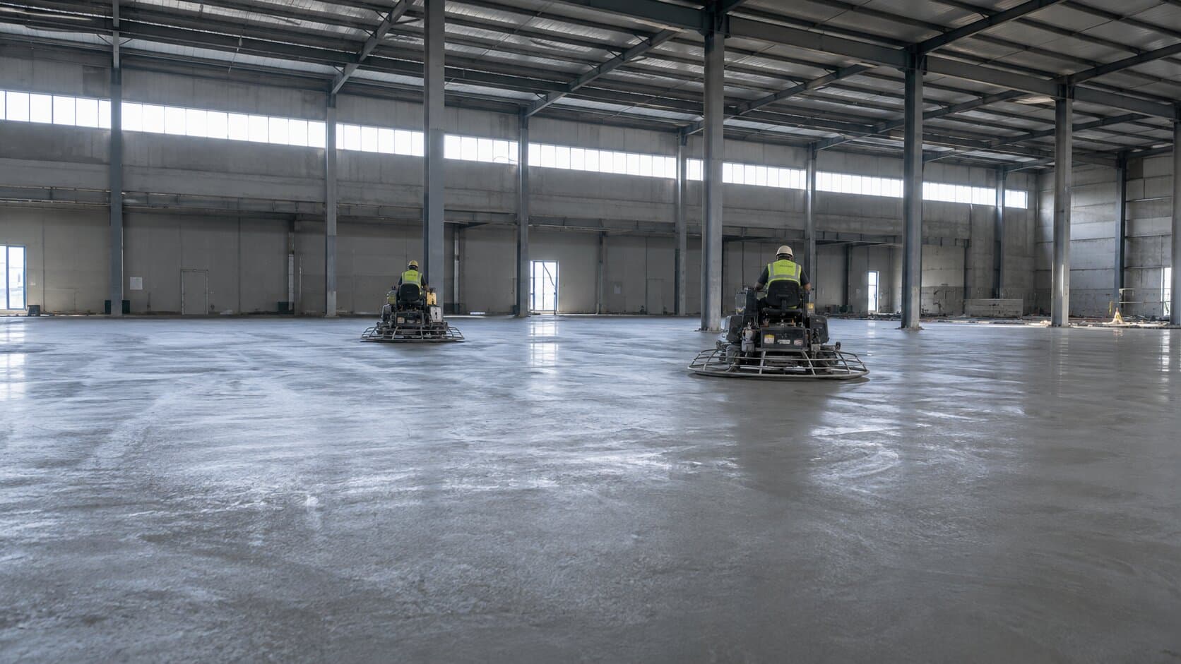Fabrika zemininde helikopter perdah makineleriyle çalışan ekip